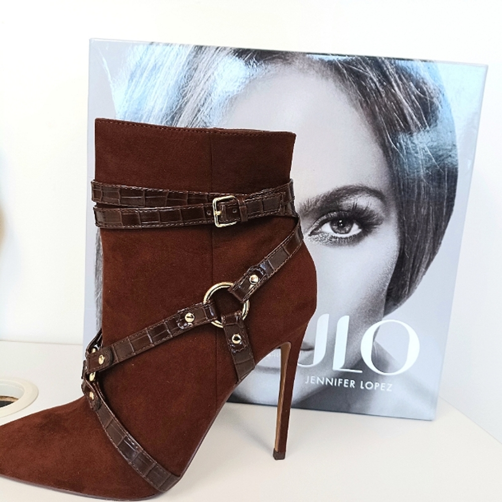 WORN ONCE JLo Pran Bootie SEXY womens high heel size 8 M Jennifer Lopez shoes